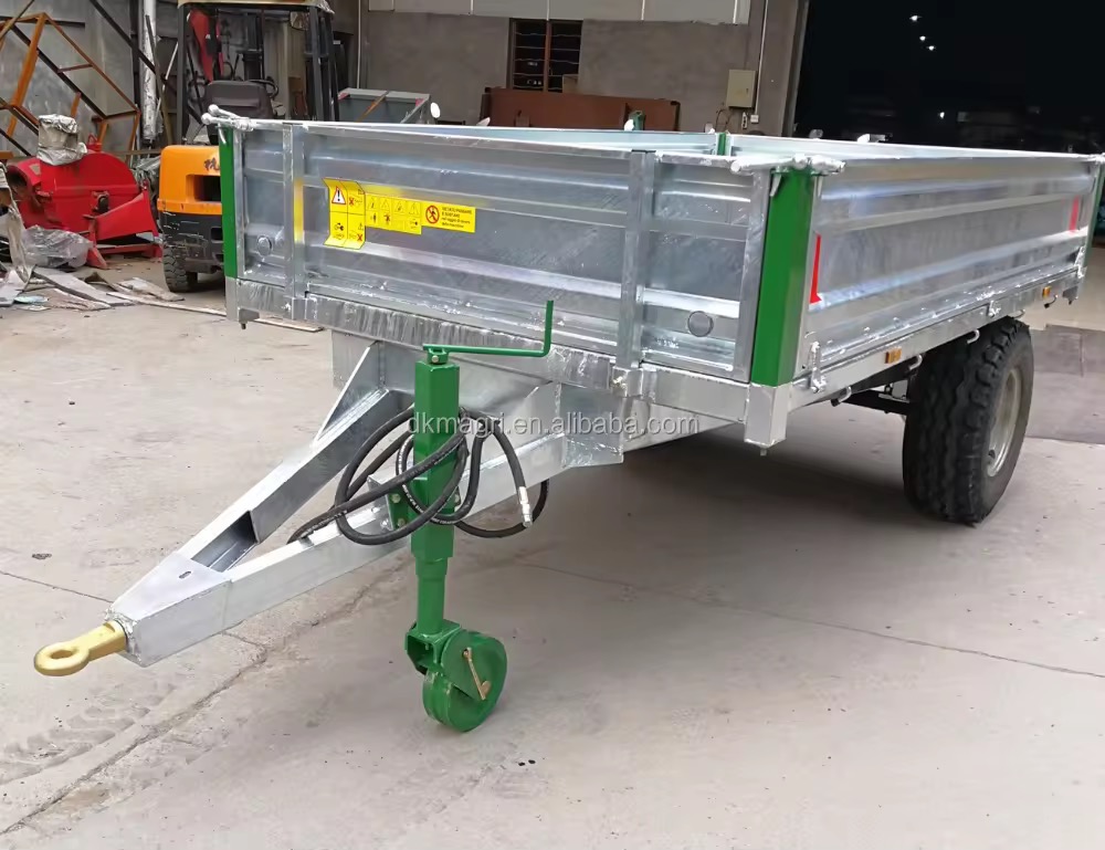 Remorque Agricole Basculante – Galvanisée, Hydraulique, Charge Lourde pour Tracteur