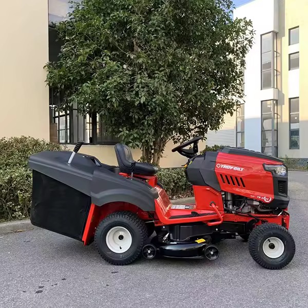 Tondeuse Autoportée Troy-Bilt – Puissante et Confortable – Largeur de coupe 92 cm – Bac de ramassage intégré