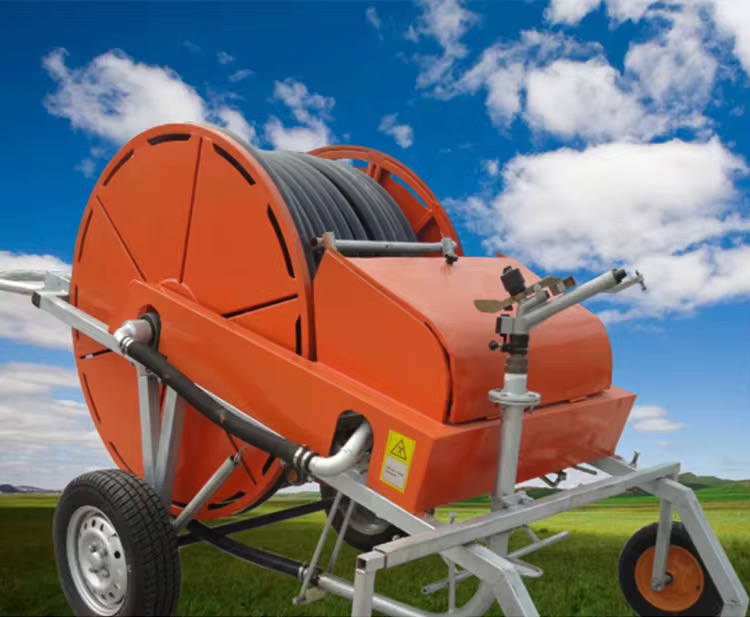 Enrouleur d’Irrigation Agricole – Canon d’Arrosage Haute Pression – Mobile et Durable pour Grandes Cultures